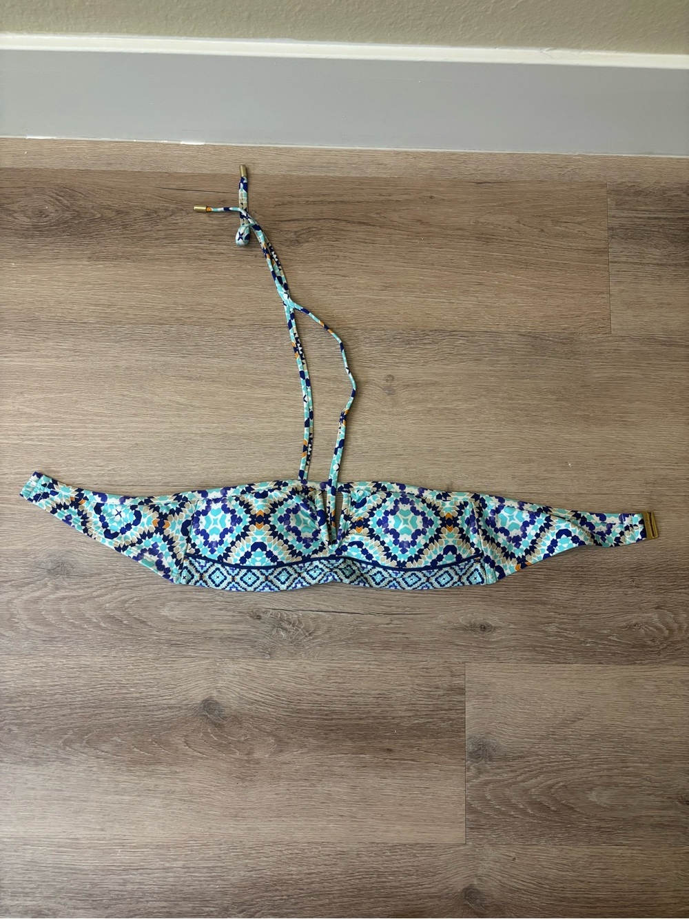 Laundry By Shelli Segal Blue Multi-Pattern Bikini + Cover-Up Set - Picture 2 of 7